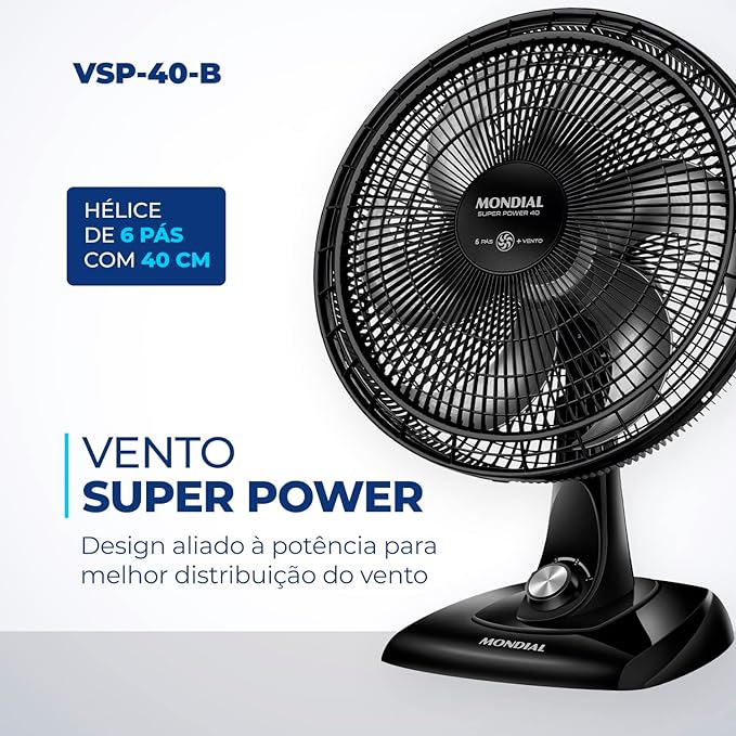 A Mondial é uma marca que também se destaca no campo dos ventiladores de mesa.