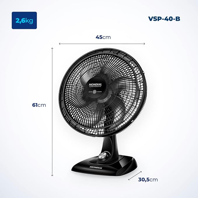 Os ventiladores de mesa precisam unir potência e praticidade. Devem ser fáceis de transportar, razão pela qual não podem ser muito pesados.