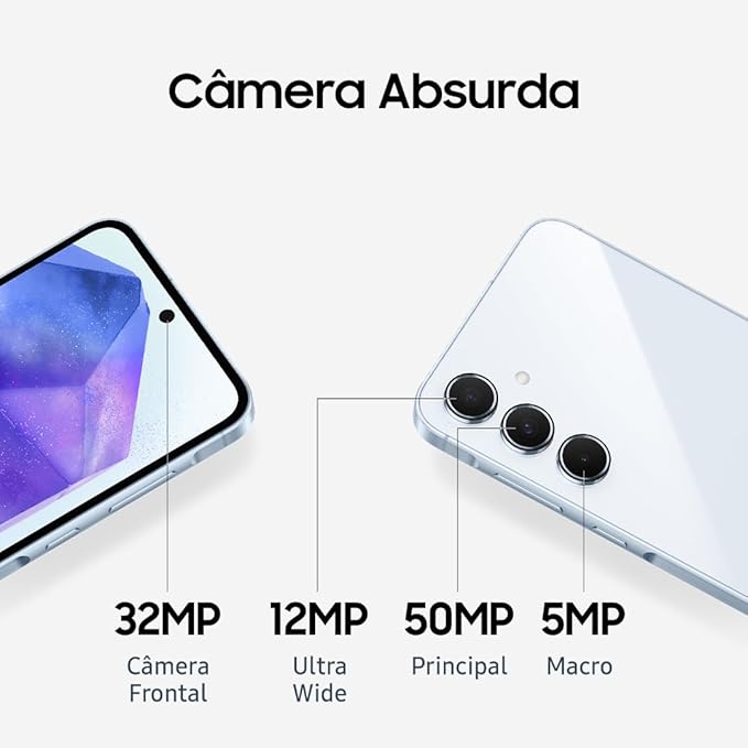 Os celulares da Samsung possuem excelentes recursos. O Galaxy A55, topo da linha A, possui qualidades que, com certeza, vão fazer você escolhê-lo como uma boa opção de compra.  