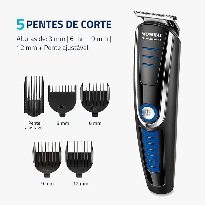 A praticidade de um aparador de pelos, possuindo vários pentes de corte, fazem desse aparelho uma excelente sugestão de presentes para homens. 