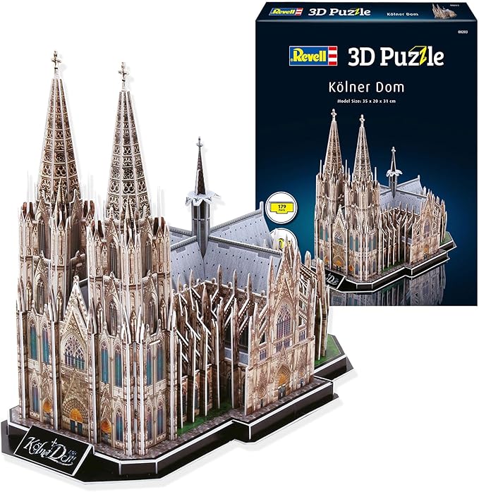 Catedral da Colônia, da Revell, é um dos melhores quebra-cabeças 3D para adultos e crianças a partir de 10 anos. 