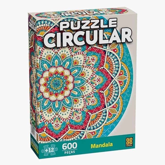 Mandala é um dos melhores quebra-cabeças circulares para adultos e crianças a partir dos 12 anos.