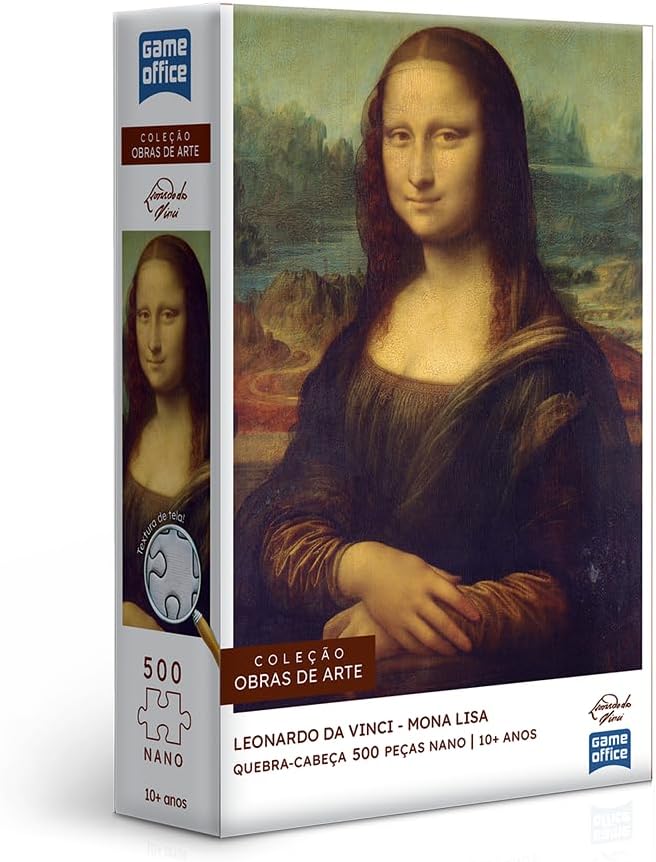 Mona Lisa é um dos melhores quebra-cabeças para adultos e crianças a partir de 10 anos.