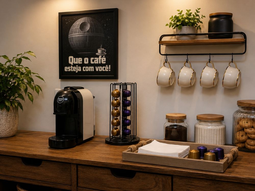 Você pode deixar seu cantinho do café com o seu estilo!